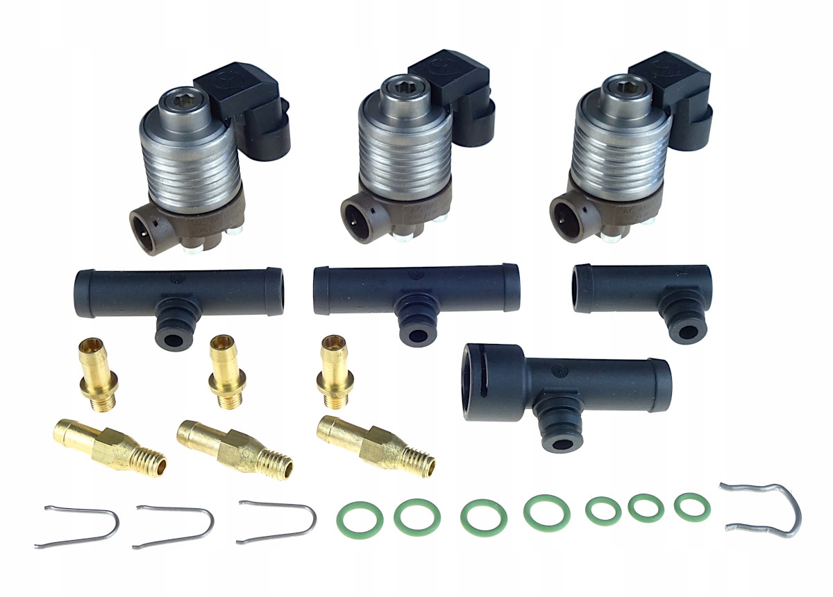 LISTWA-WTRYSKOWA-AC-W031-3-cyl-STAG-ACW031-W-031-BFC-zestaw-na-trojnikach-Numer-katalogowy-czesci-WGM2461AH Injektor AC W031 3 cilindra BFC komplet (manifold)