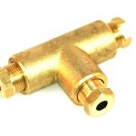 Mesingani T-razdjelnik za bakarnu cijev Ø6 mm (6/6/6)