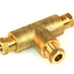 Mesingani T-razdjelnik za bakarnu cijev Ø8 mm (8/8/8)